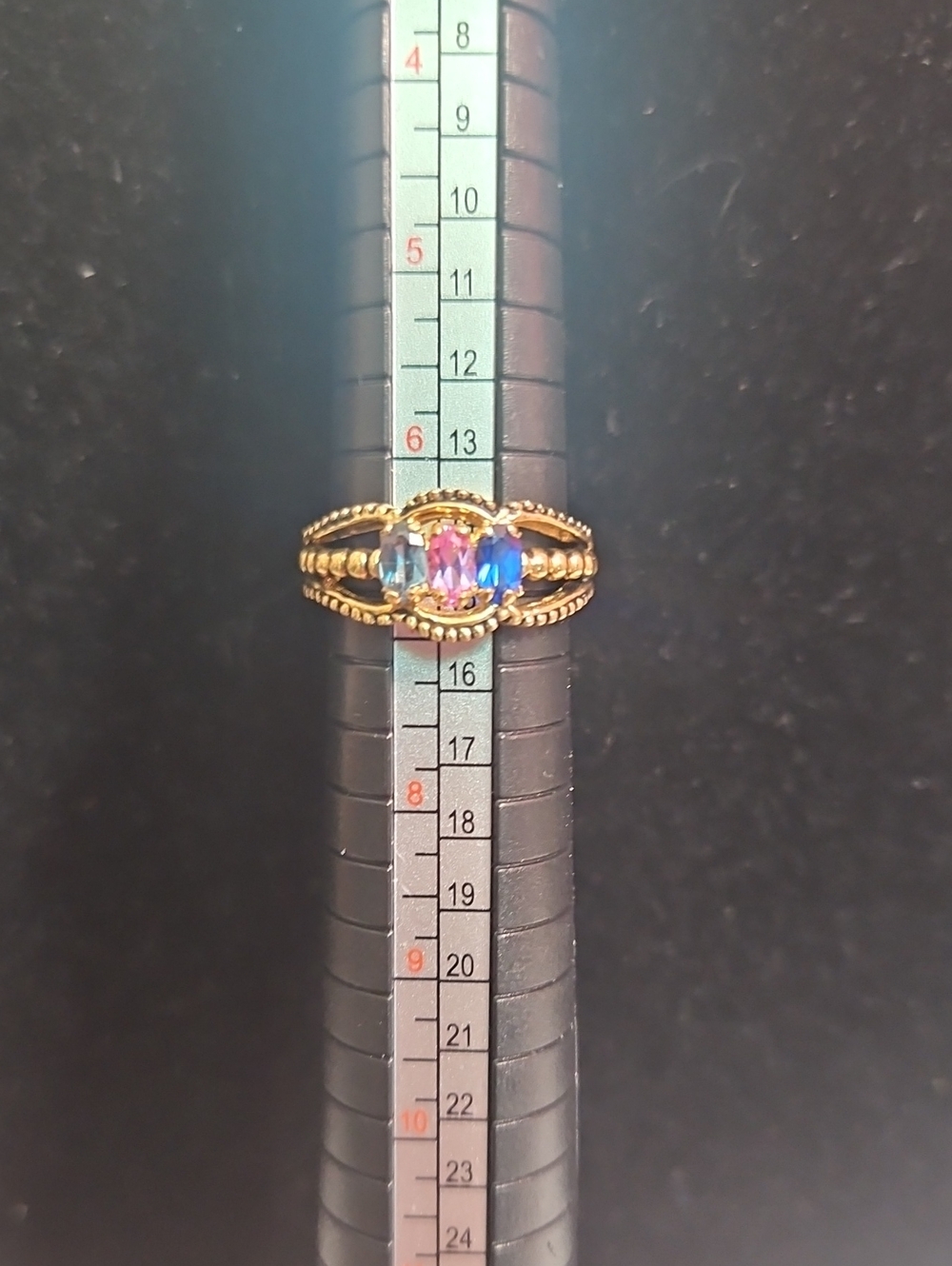 10kGold Over 925 Multicolor Crystal Fashion Ring - Women Jewelry
